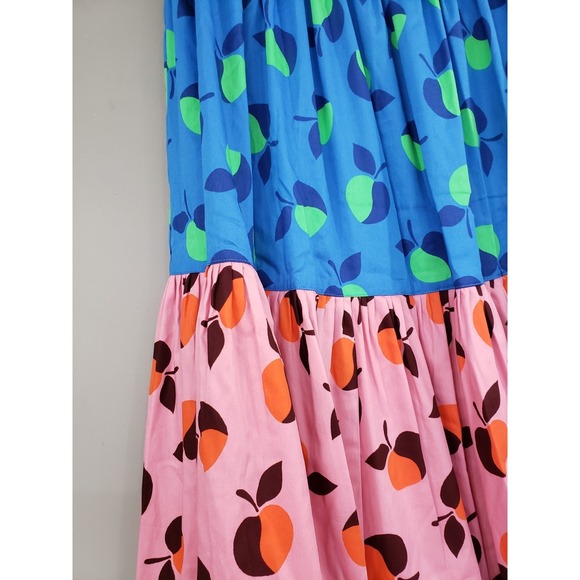 NEVER WORN Kate Spade Color block Apple MIDI Skirt fruit garden farmer market - Picture 4 of 7